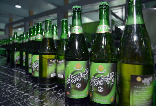 Taedonggang beer in a North Korean fridge.