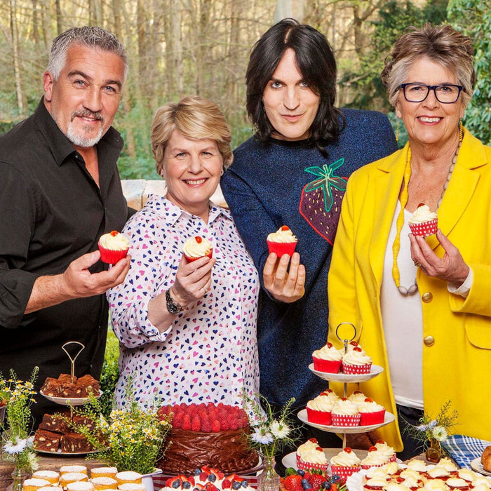 Hosts of the Great British Baking Show