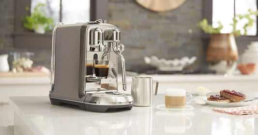Nespresso coffee machine on a kitchen counter