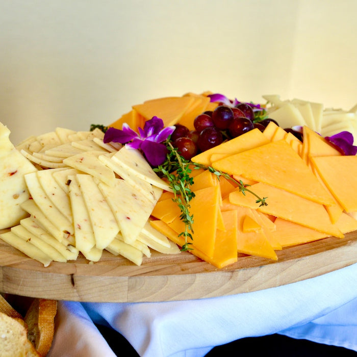 Board of different cheese.