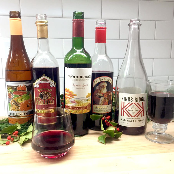 Cooking sherry on a kitchen table.