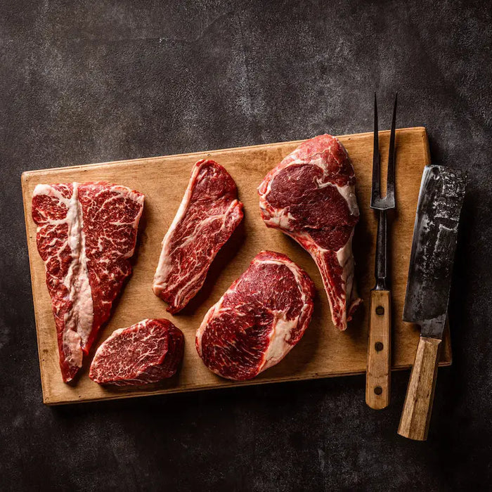 Cuts of different steaks