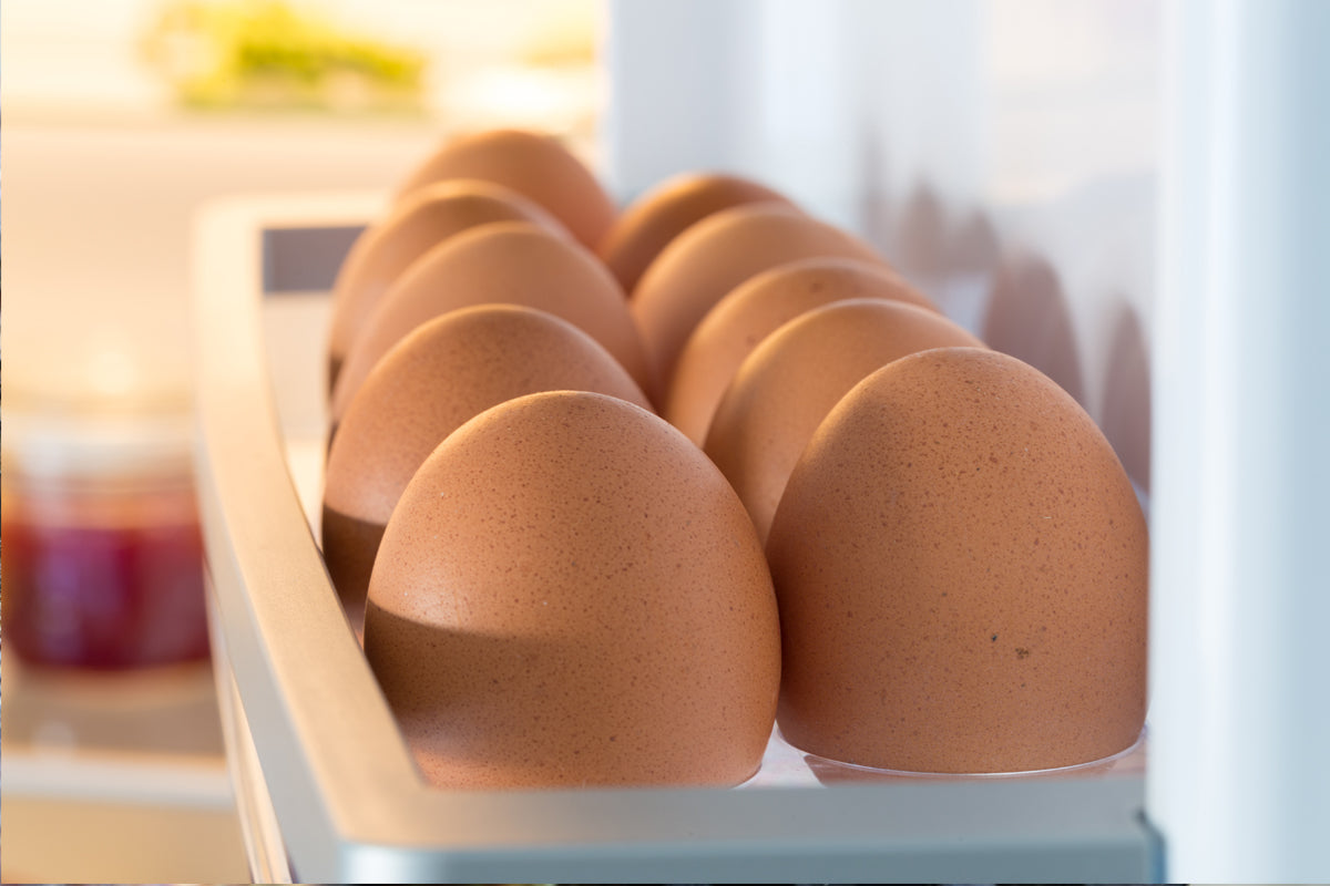 Eggs in a refrigerator