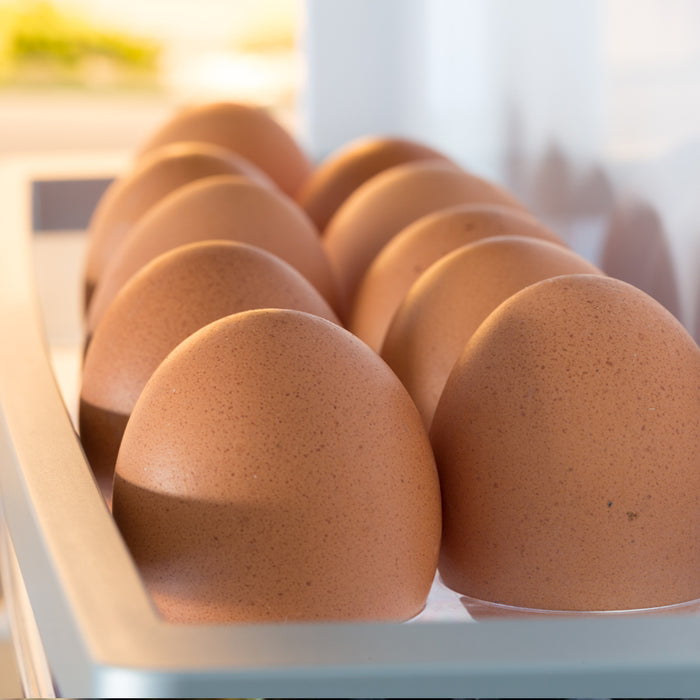 Eggs in a refrigerator