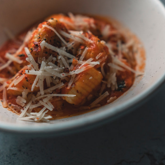 Gnocchi in a bowl.