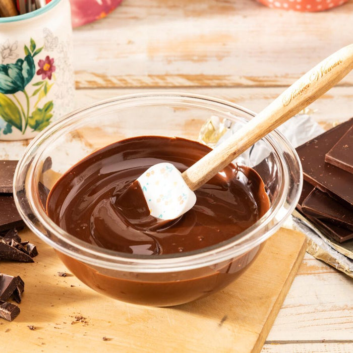 Melted chocolate in a bowl.