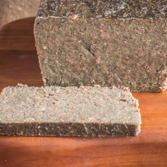 Loaf of lamb scrapple.