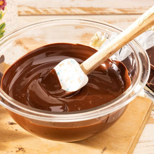 Melted chocolate in a bowl.