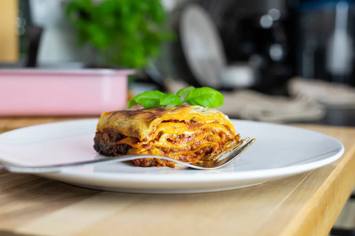 Lasagna plated after being baked. Credit: Unsplash