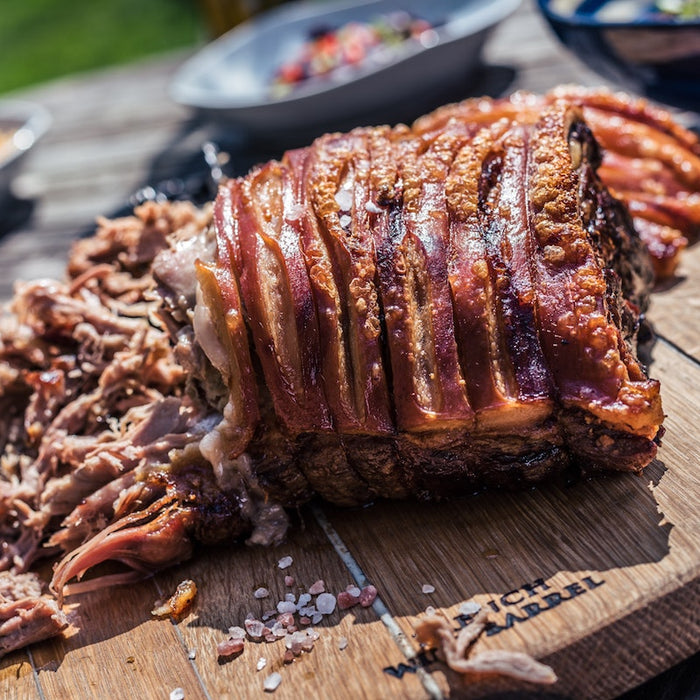 Pulled pork on a board