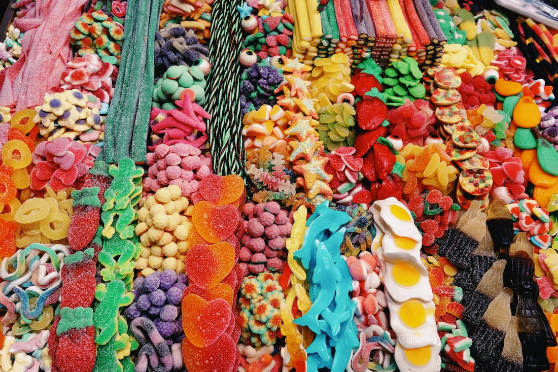 Selection of candies.