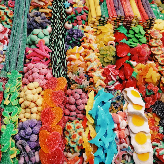 Selection of candies.