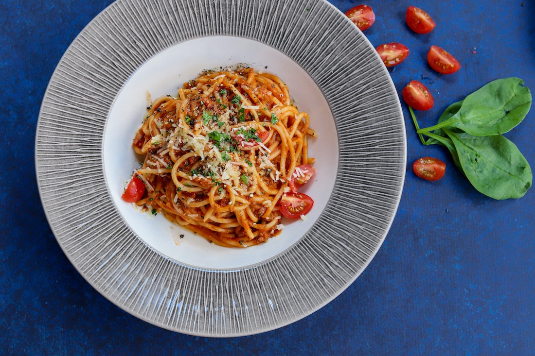 Spaghetti on a plate