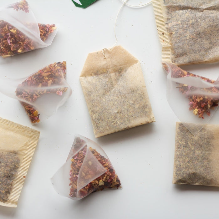 Variety of tea bags.