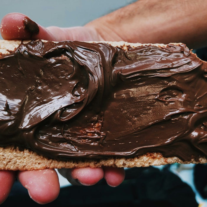 Watery looking Nutella on bread