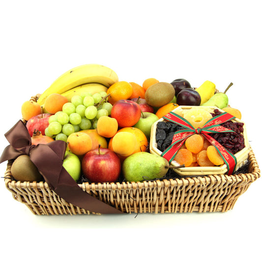 Comforting Fresh Fruit & Dry Fruit Sympathy Gift Hamper